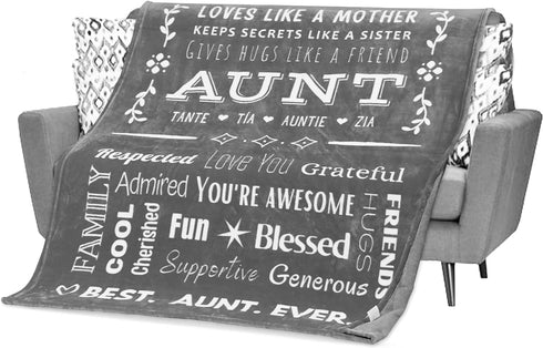 Best Aunt Ever Blanket Gift of Love  Appreciation